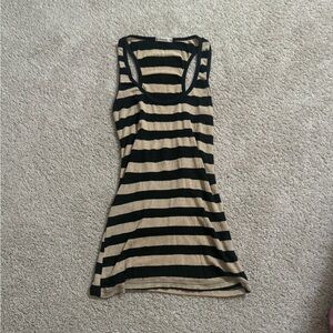 Black & Gold Striped Tank Top